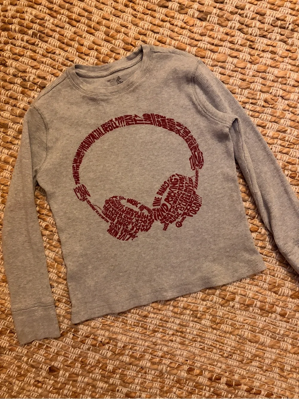 2 GAP Kids Graphic long sleeve tops Boys thermal shirt Fall winter 100% cotton